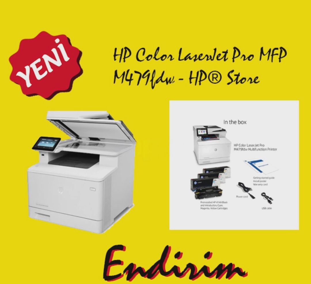 Çoxfunksiyalı printer HP Color LaserJet Pro MFP M479fdw — Printerləri, Bakı (5)
