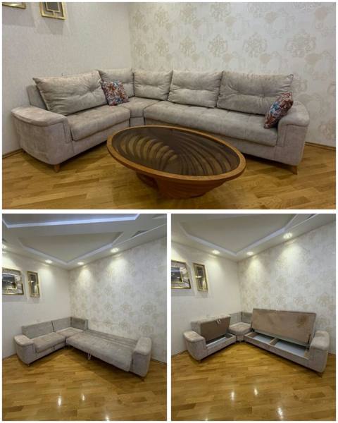 Sevil1 Divan satılır 450₼. Açılır bazası var. Ölçüsü 2.2/3.1.,jurnalnı — Furniture
