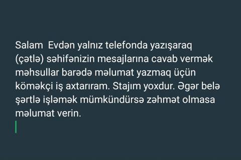 Çağrı mərkəzi operatoru tələb olunur, Təcrübəsiz — Vakansiyalar