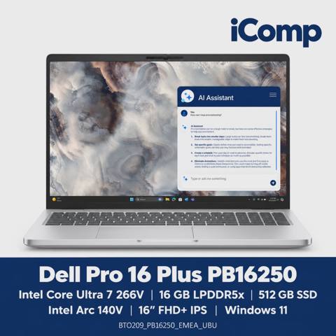 Dell Pro 16 Plus PB16250 Ultra 7 266V (BTO209_PB16250_EMEA_UBU) Laptop — Bakı