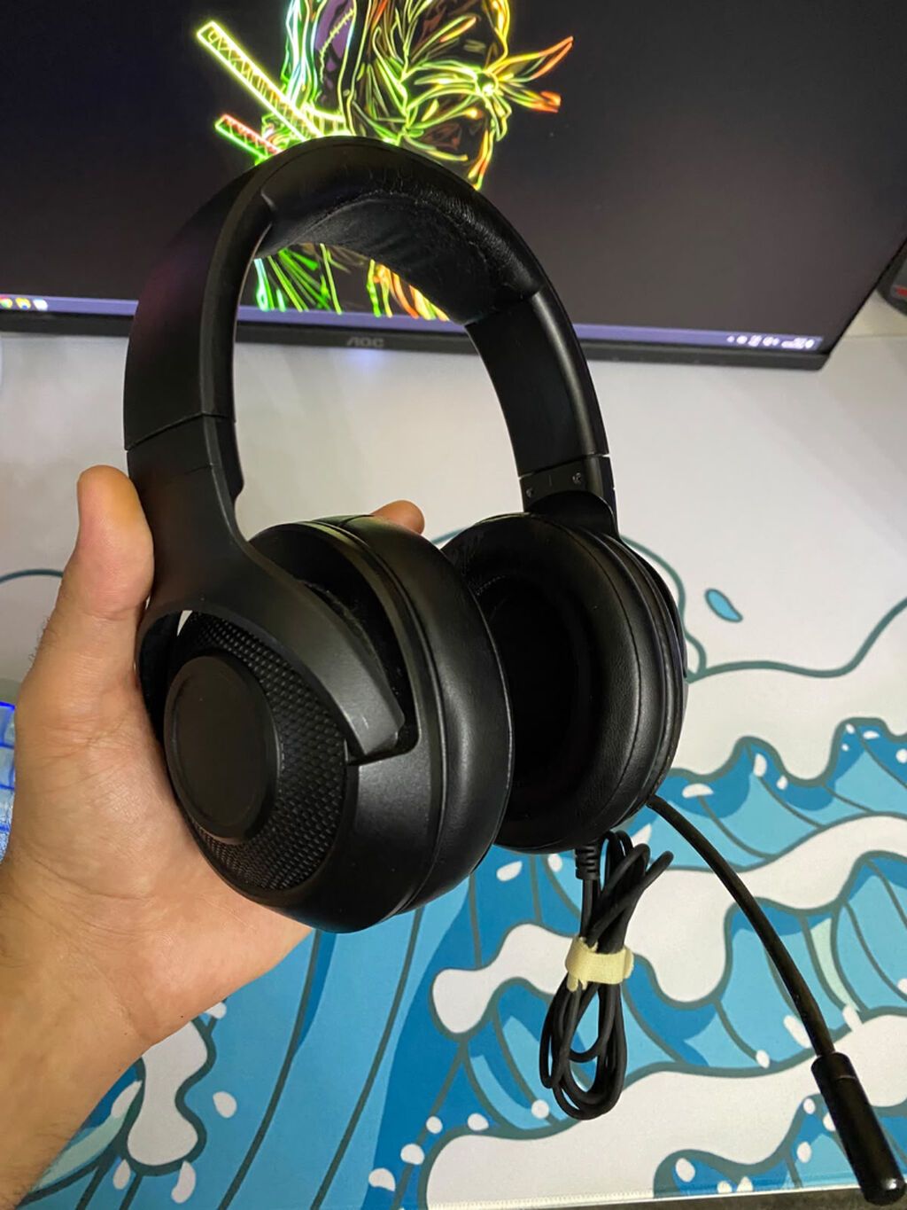 İşlənmiş Simli Qulaqcıqlar, Razer, rəng - Qara — Qulaqcıqlar, Bakı (2)