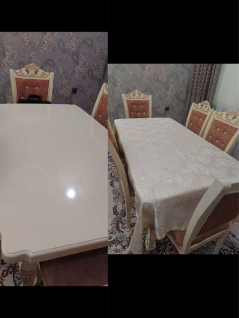 Masa dəsti – 280₼ Açılıb-yığılan yemək masası dəsti. Masa açıq — Bakı