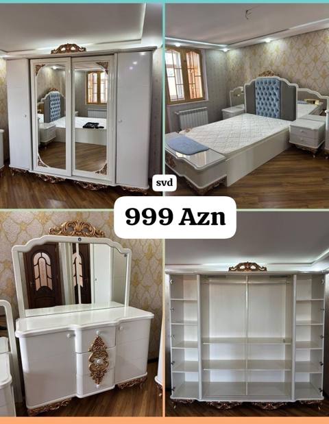 Türkiye istehsalı temiz MDF maşın boyası yataq desti tam ideal — Furniture