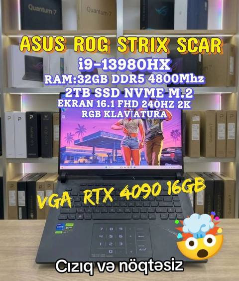Əsas xüsusiyyətlər: - Prosessor: Intel Core i9-13980HX - Videokart — 4 777 ₼ · Баку · Asus Əsas xüsusiyyətlər: - Prosessor: Intel Core i9-13980HX - Videokart — Баку