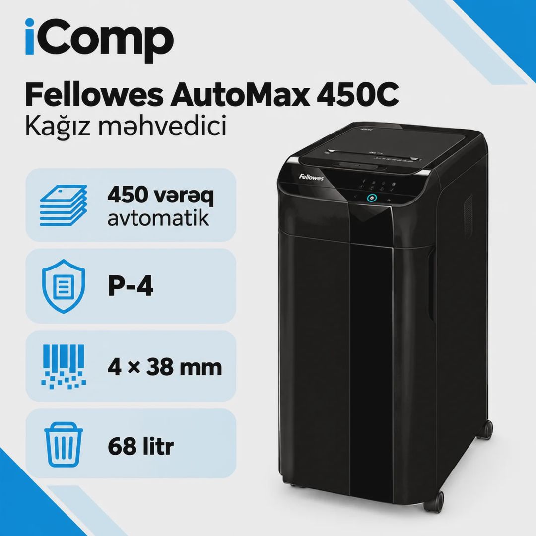 Fellowes AutoMax 450C Kağız məhvedici — Ofis texnikası və istehlak malları, Bakı