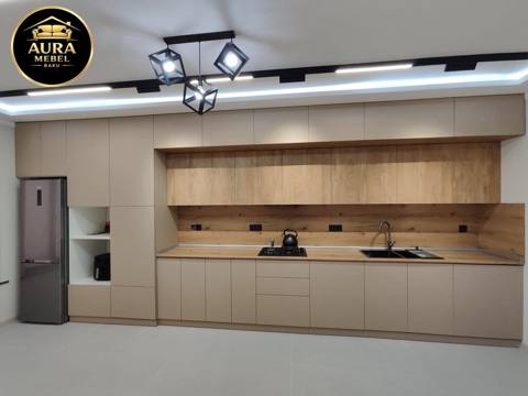 Sifarişlə mətbəx dəsti, Özü çəkən petlələr, Mat laminat, Kredit var, Pulsuz çatdırılma — 300 ₼ · Baku · Mətbəx mobilyası Sifarişlə mətbəx dəsti, Özü çəkən petlələr, Mat laminat, Kredit var, Pulsuz çatdırılma — Baku
