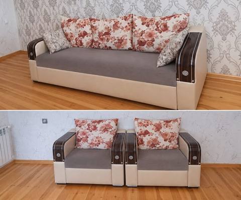 Divan-kreslo dəsti - Açılan divan: gündəlik oturma və rahat yatmaq — 150 ₼ · Bakı · Yumşaq mobilya dəstləri Divan-kreslo dəsti - Açılan divan: gündəlik oturma və rahat yatmaq — Bakı