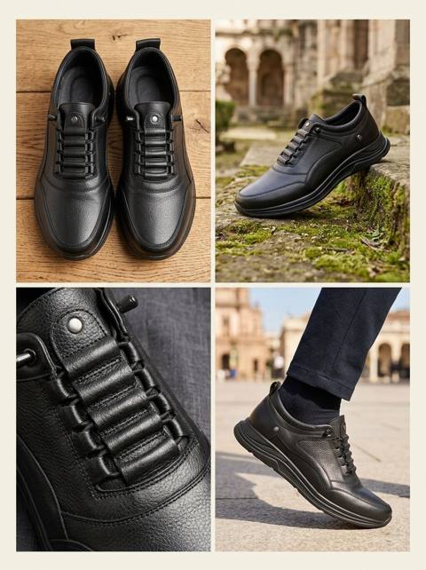 Məhsul: Qara kişi ayaqqabısı – gündəlik və smart-casual üslub üçün — Mingəçevir