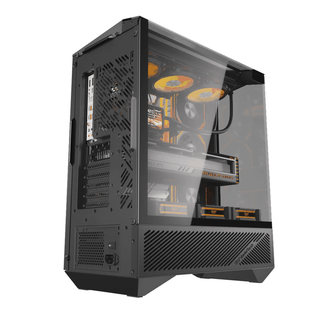 Aigo DarkFlash DY460 Black ATX Case (4 Fans) — Korpuslər, Bakı (3)