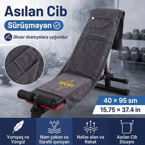 Məhsul: Skamya üçün asılqan ciblə idman dəsmalı Xüsusiyyətlər — Баку
