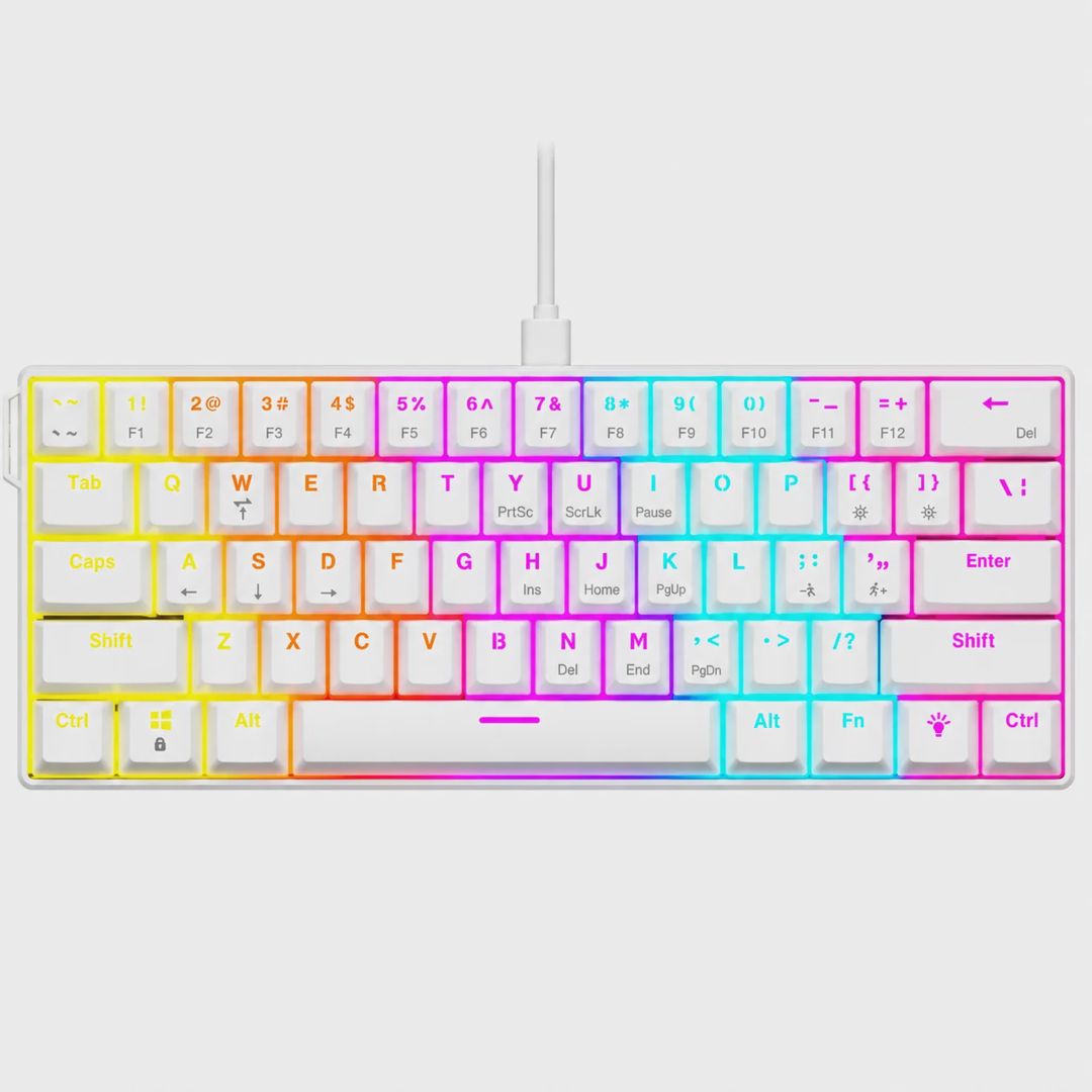 Ajazz NK61 White Gaming Keyboard — Klaviaturalar və siçanlar, Bakı (2)
