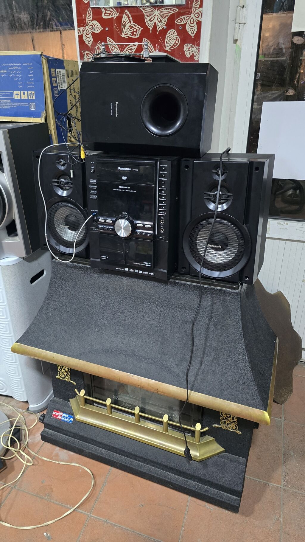 Panasonic SC-VK660 DVD Stereo System - Komplekt: mərkəzi blok (DVD — Akustik sistemlər, Quba (2)