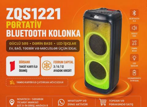 Bluetooth dinamik ZQS1221 portativ