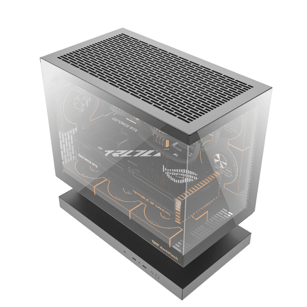 Aigo DarkFlash Floatron F1 Black M-atx Case (6 Fans) — Korpuslər, Bakı (3)