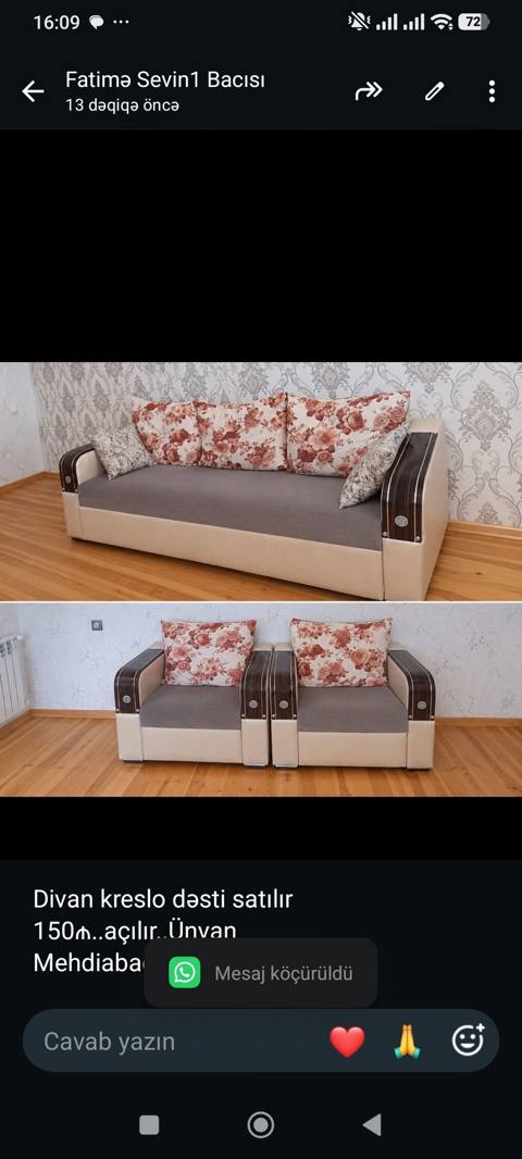 Divan kreslo dəsti satılır 150₼. açılır. Ünvan — 150 ₼ · Bakı · Yumşaq mobilya dəstləri Divan kreslo dəsti satılır 150₼. açılır. Ünvan — Bakı