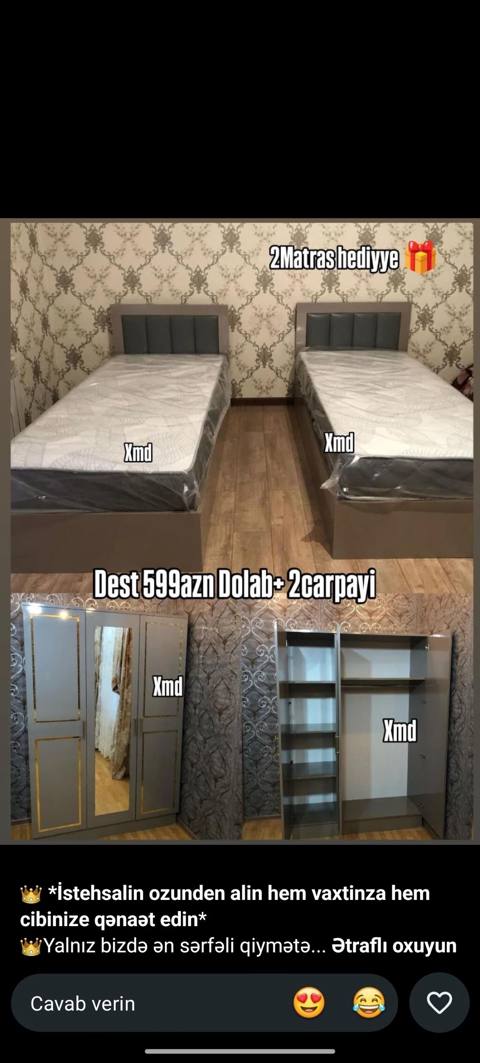 2 təknəfərlik çarpayı, Azərbaycan, Yeni — Дигях