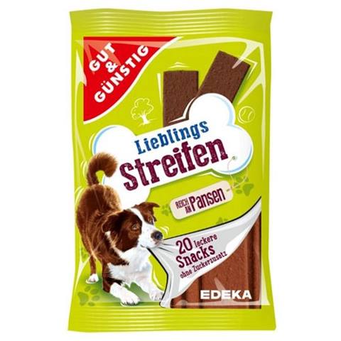 İtlər üçün məzə Gut & Günstig Lieblings Streifen Reich an Pansen, 20 əd — Bakı