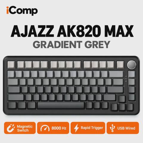 Ajazz AK820 Max Gradient Grey Gaming Keyboard — Баку