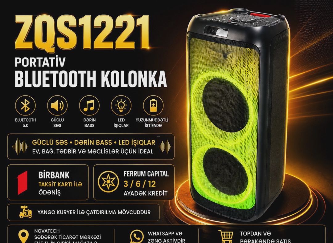 Bluetooth dinamik ZQS1221 portativ — Elektronika (3)