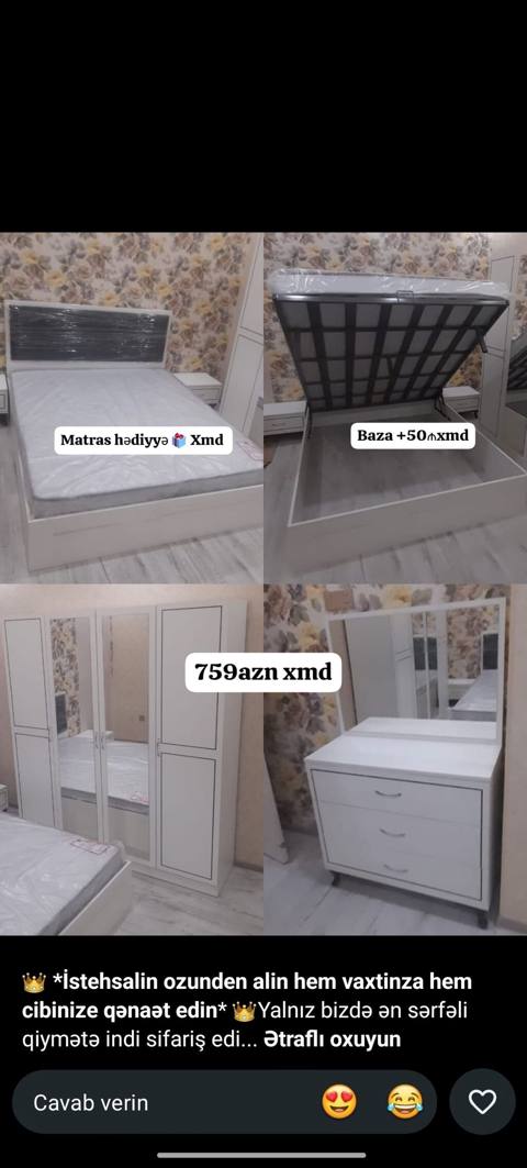 İkinəfərlik çarpayı, Azərbaycan, Yeni — Furniture