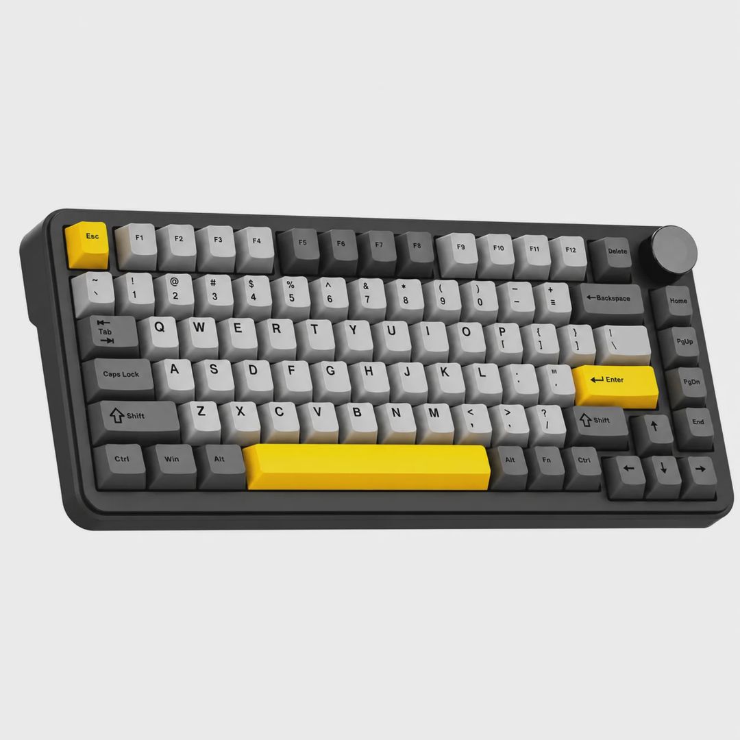 Ajazz AK820 Max Plus Black-Gray-Yellow Gaming Keyboard — Klaviaturalar və siçanlar, Bakı (2)