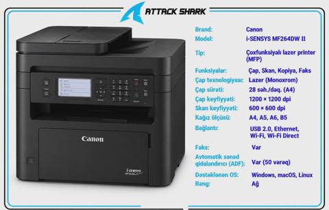 Çoxfunksiyalı lazer printer Canon i-SENSYS MF264dw II — 618 ₼ · Bakı · Printerləri Çoxfunksiyalı lazer printer Canon i-SENSYS MF264dw II — Bakı