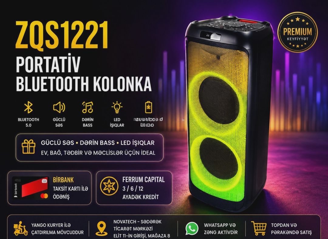 Bluetooth dinamik ZQS1221 portativ — Elektronika (2)