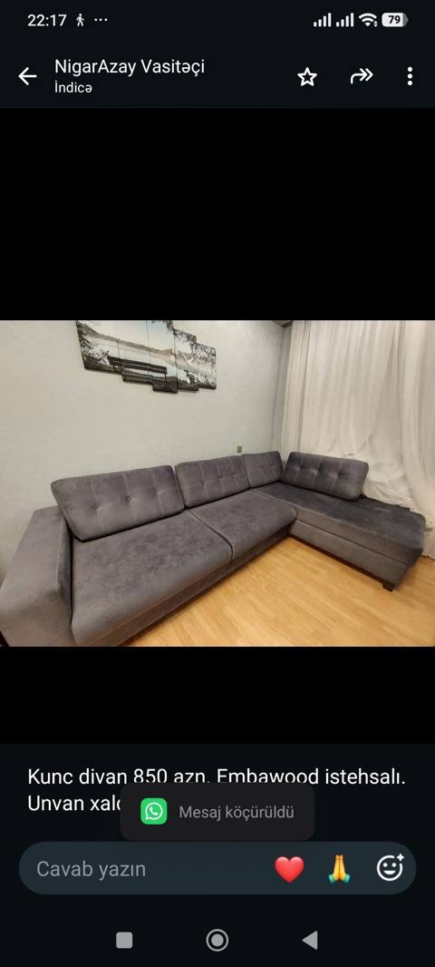 Kunc divan 850 azn. Embawood istehsalı. Unvan xalqlar Nigaz — Баку