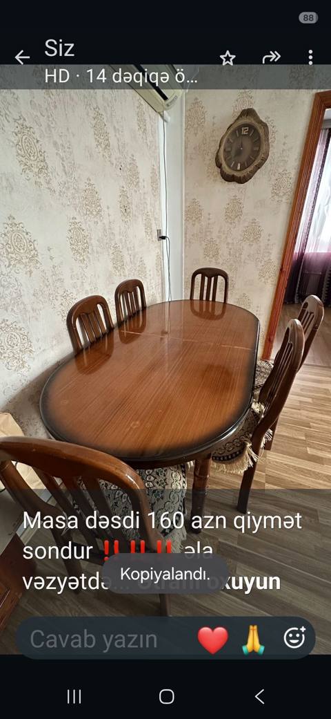 İşlənmiş, 6 stul — Мебель