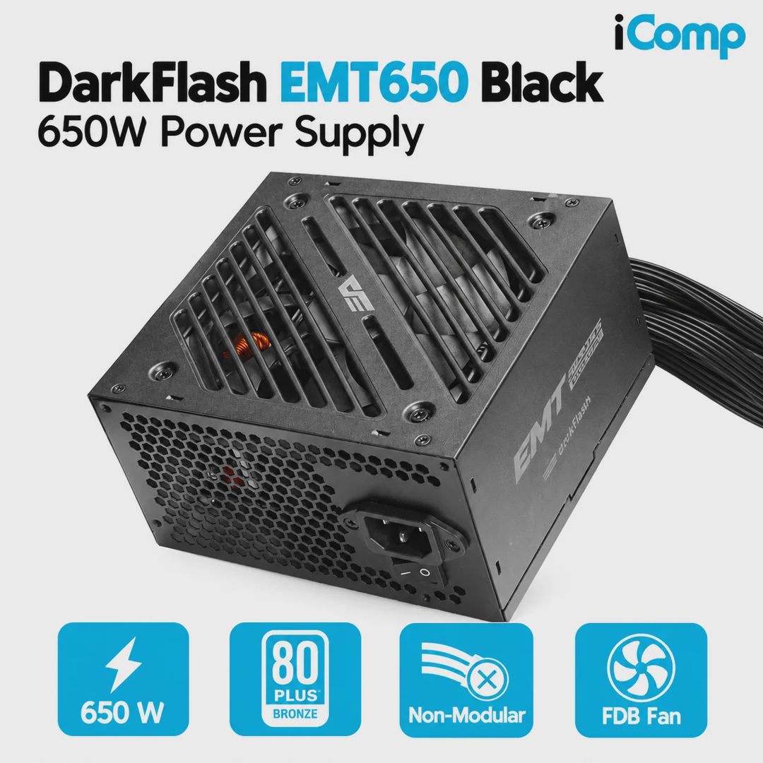 DarkFlash EMT650 Bronze Black 650W Power Supply — Qida bloklari, Bakı