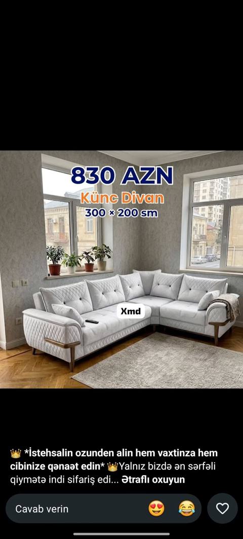 Künc divan, Yeni, Açılan, Bazalı, Parça, Şəhərdaxili pulsuz çatdırılma — Дигях