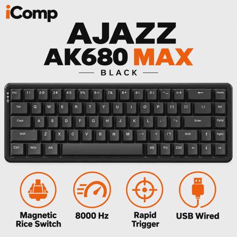 Ajazz AK680 Max Black Gaming Keyboard — 99 ₼ · Bakı · Klaviaturalar və siçanlar Ajazz AK680 Max Black Gaming Keyboard — Bakı