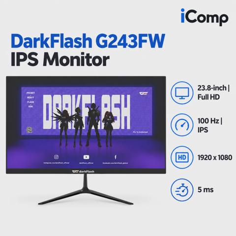 DarkFlash G243FW 24-inch 100Hz IPS FHD Monitor — Bakı