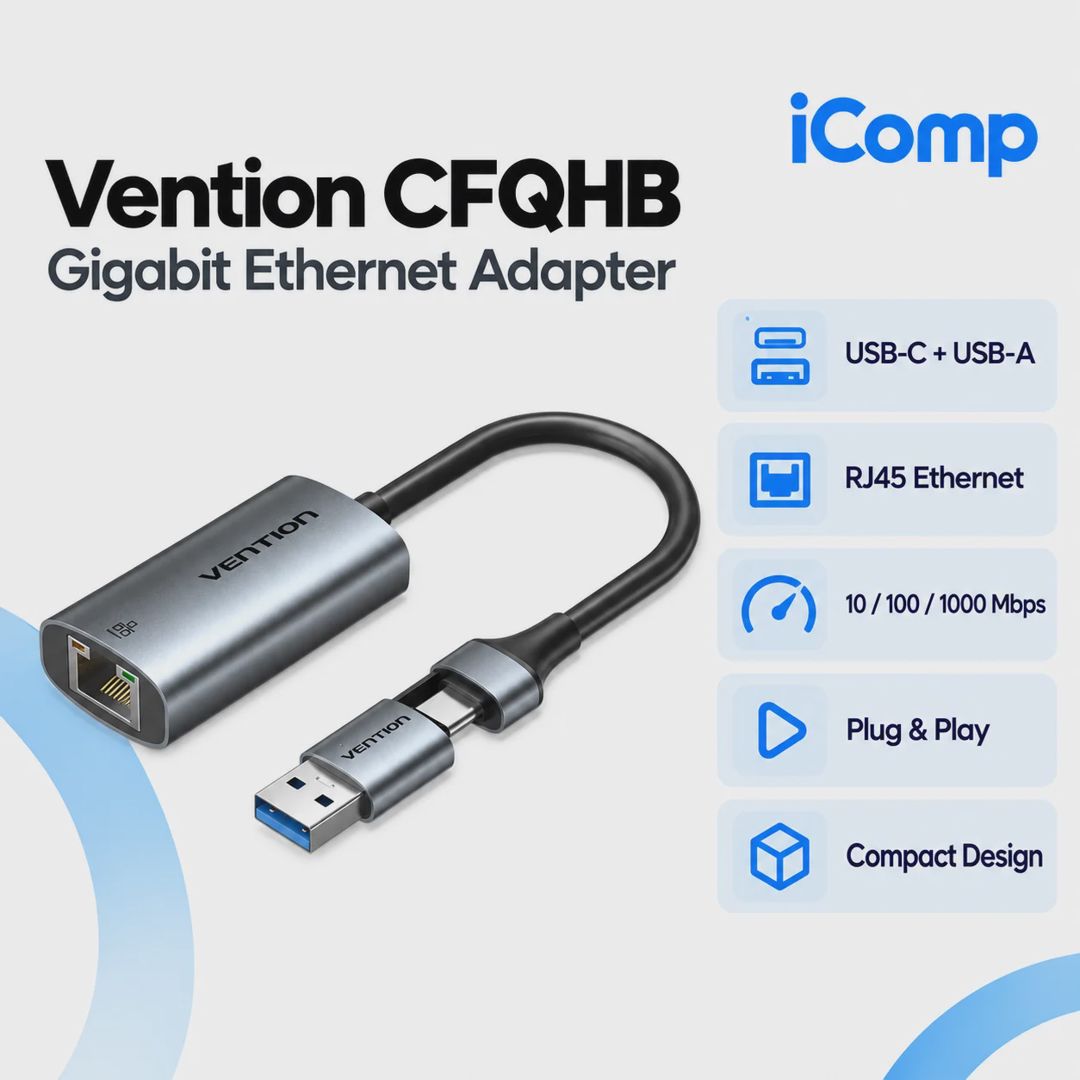 Vention Cfqhb Usb-c/usb-a Gigabit Ethernet Adapter — Kabelləri, adapterlər və keçidçilər, Bakı