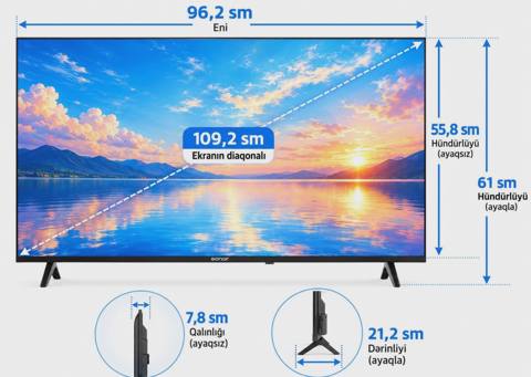 Televizor 43" LED — 399 ₼ · Televizorlar Televizor 43" LED