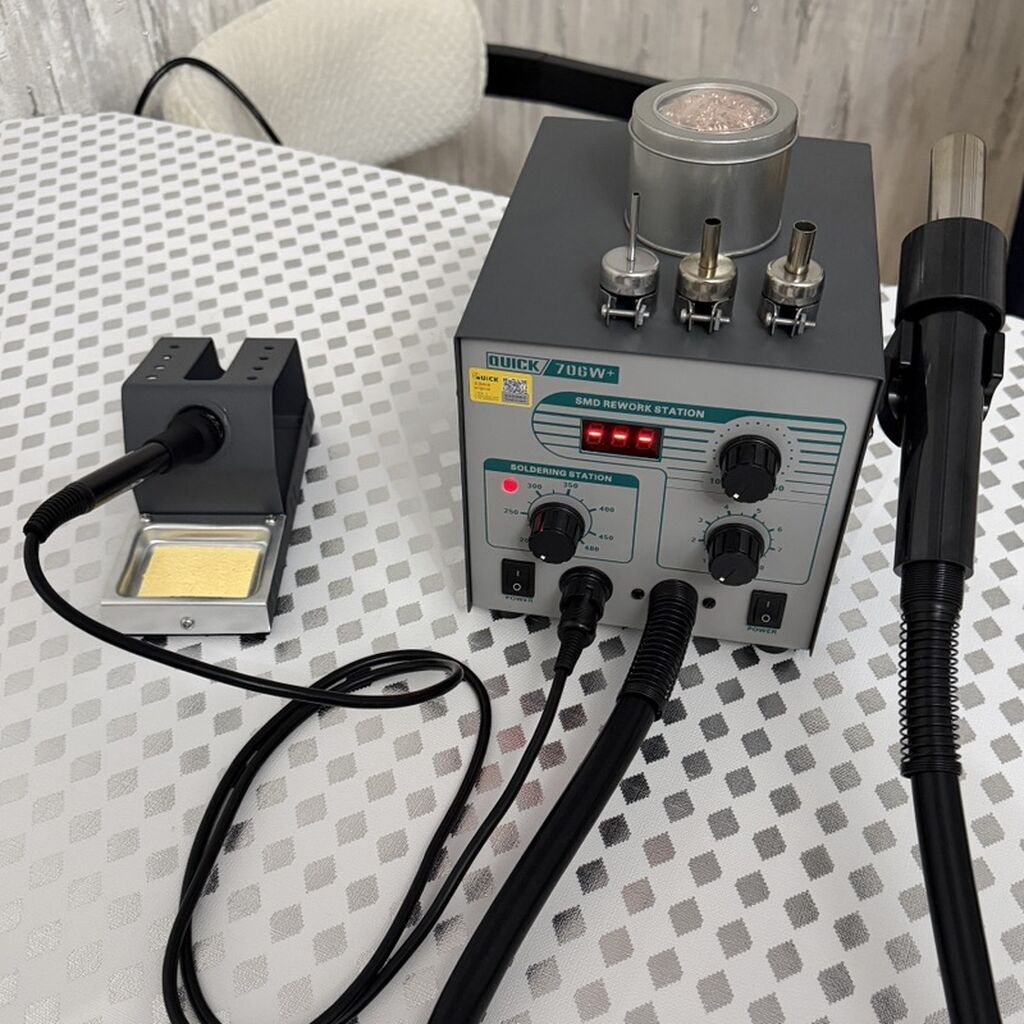 Quıck 706W+ SMD Rework Stansiyası – Full komplektdir. Təptəzədir. Cəmi — Lehimlə avadanlığı, Bakı