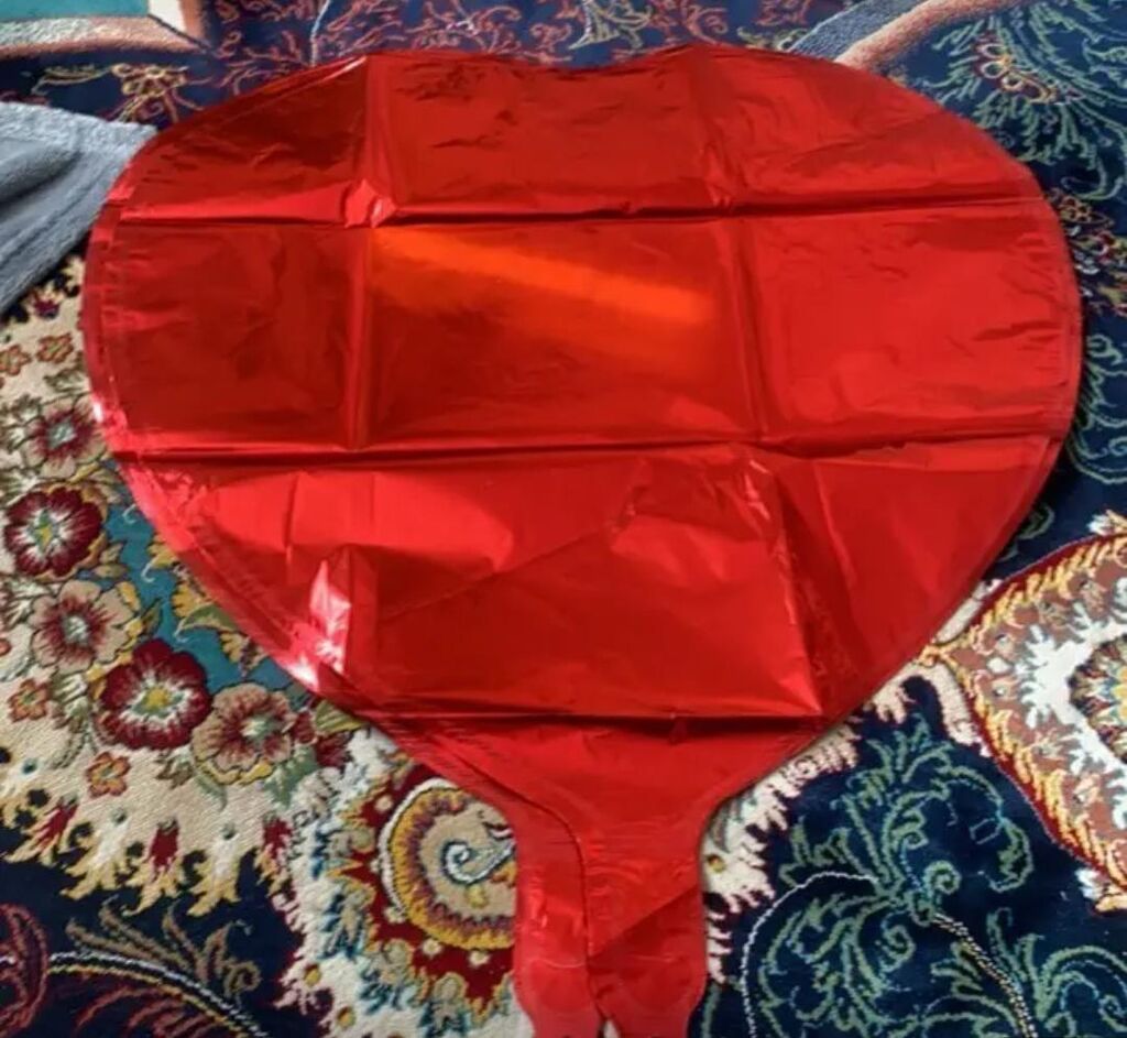 Məhsul: Qırmızı “ürək” formalı folqa şarlar - Material: qalın folqa — Bayram dekoru və aksesuarları, Bakı (2)