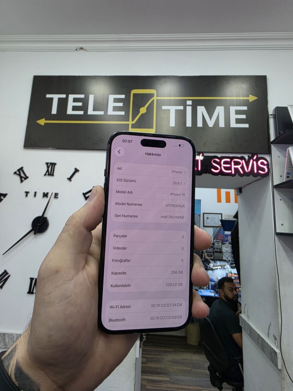 IPhone 15, 256 GB, Black Titanium, Zəmanət, Simsiz şarj, Face ID — Apple iPhone, Bakı (2)