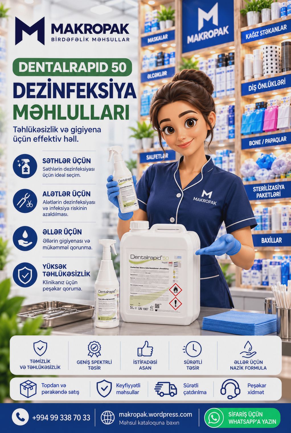 Dezinfeksiya məhsulu Dentalrapid 50 — Tibbi texnika