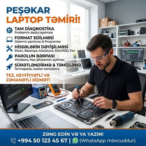 Noutbukunuzla bağlı problem var? Bizə müraciət edin istənilən — Баку