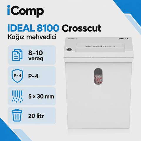 Ideal 8100 Crosscut Kağız məhvedici — Baku