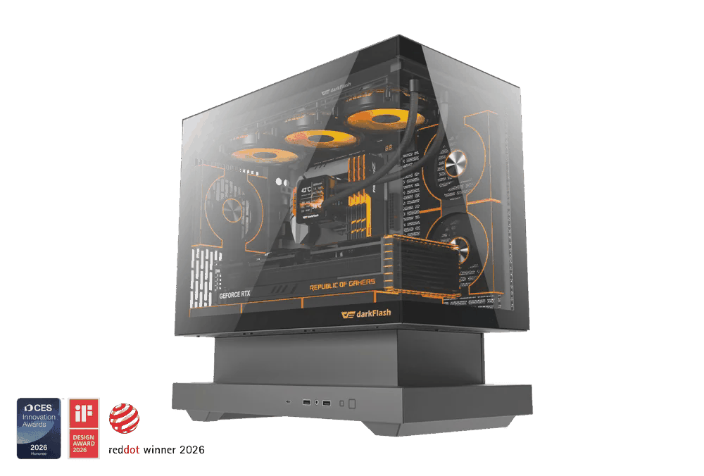Aigo DarkFlash Floatron F1 Black M-atx Case (6 Fans) — Korpuslər, Bakı (2)