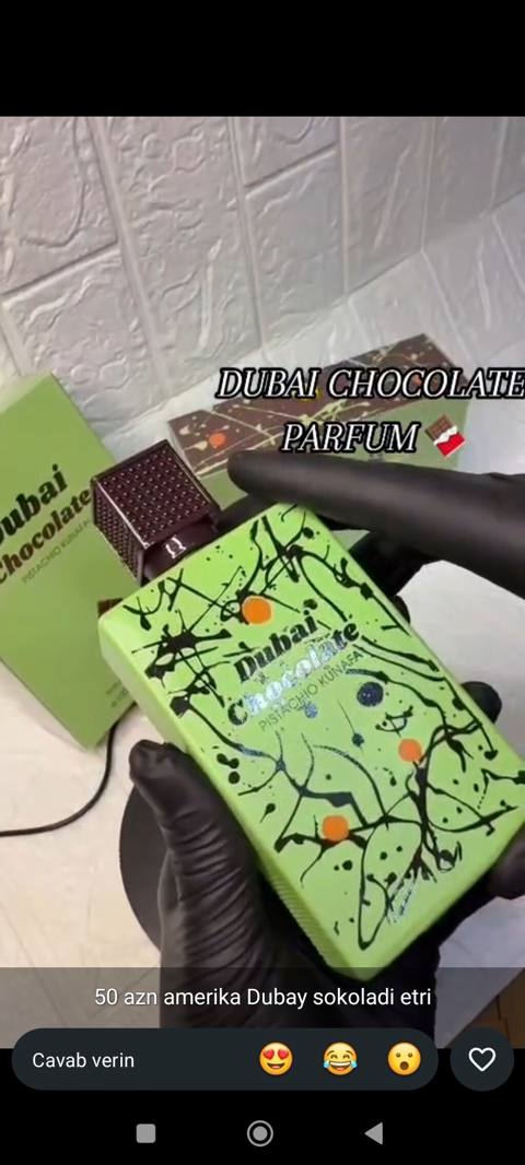 Dubai Chocolate – Pistachio Kunafa Eau de Parfum Həcm: 100 ml — Goʻzallik va salomatlik