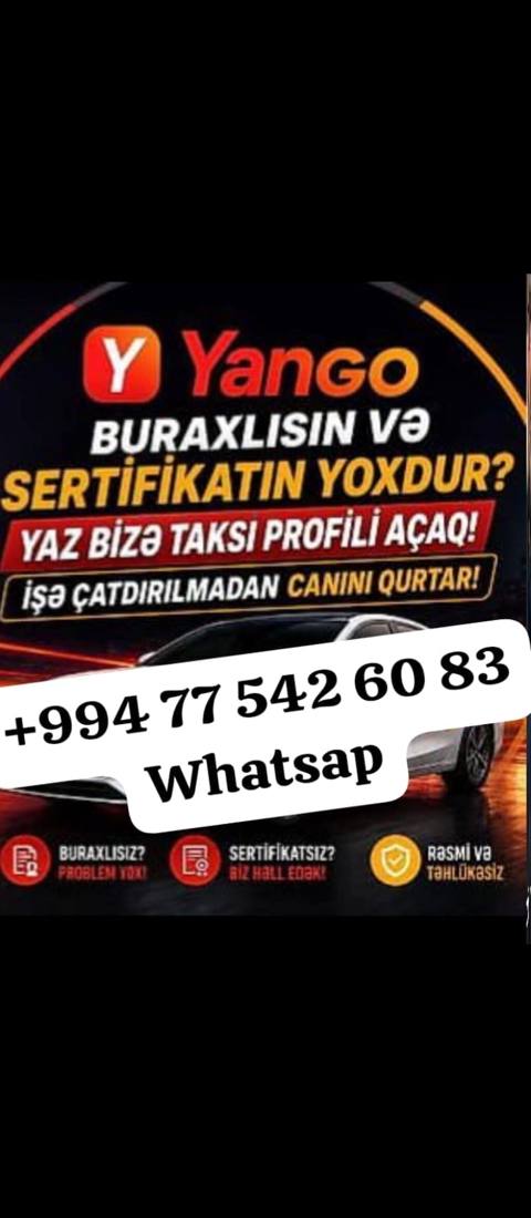 Taksi sürücüsü tələb olunur, Şəxsi nəqliyyat vasitəsi ilə, Gündəlik ödəniş, Təcrübəsiz — 40 ₼ · Baku · Nəqliyyat, logistika, anbar Taksi sürücüsü tələb olunur, Şəxsi nəqliyyat vasitəsi ilə, Gündəlik ödəniş, Təcrübəsiz — Baku