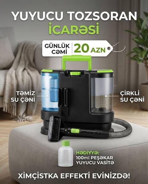 Evinizdə divan, xalça, matras və avtomobil oturacaqlarını öz əlinizlə — Бытовая техника