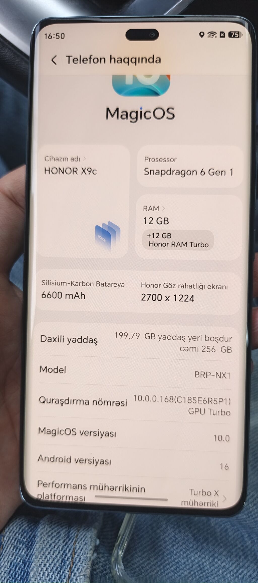 Honor X9c, 256 GB, rəng - Yaşıl, Sensor — Honor, Bakı (3)