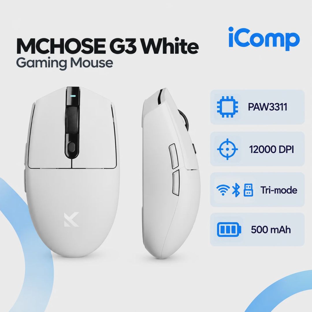 Mchose G3 White Gaming Mouse — Klaviaturalar və siçanlar, Bakı