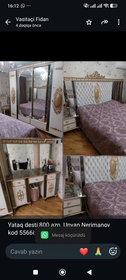 Yataq desti 800 azn. Unvan Nerimanov kod 5566izwp &fidan — Furniture