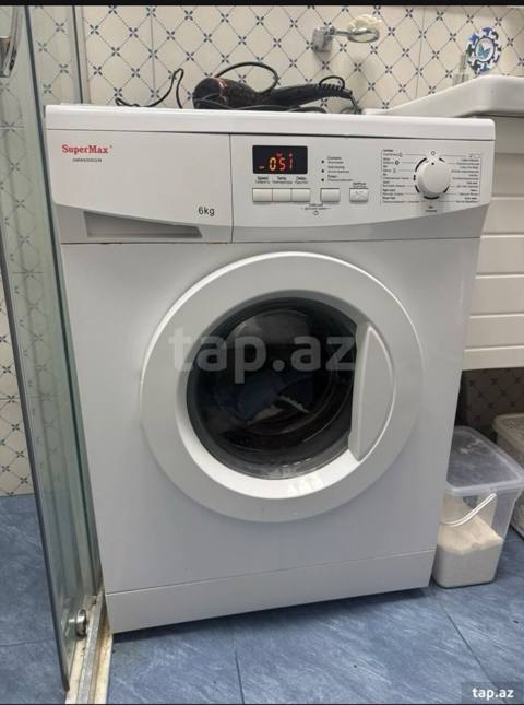 SuperMax SMW6500W ön yükləməli paltaryuyan maşın - Yük tutumu: 6 kq — Баку