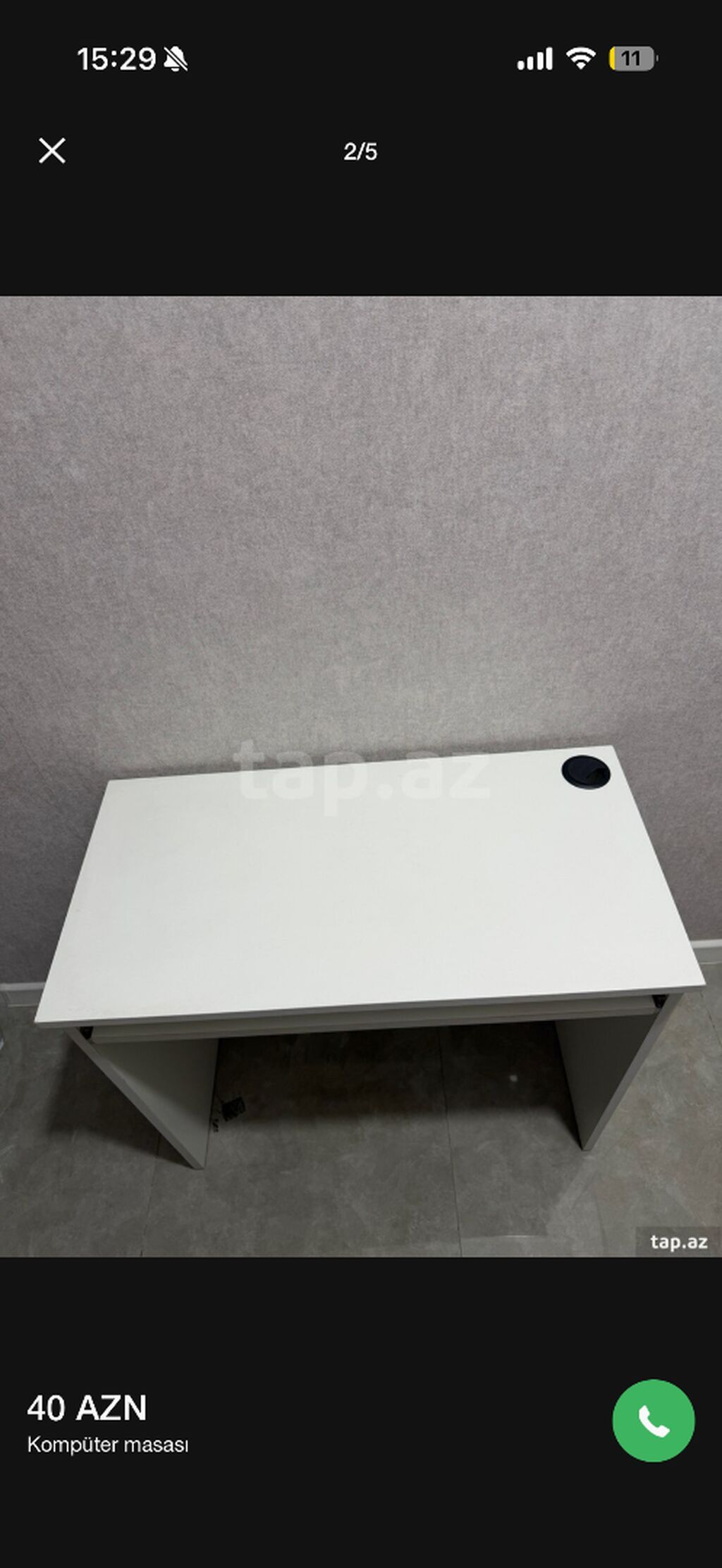 İşlənmiş, İşçi üçün, Dördbucaq masa — Ofis mebeli, Bakı (2)